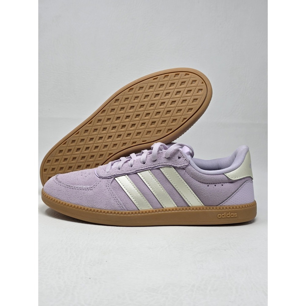 adidas Breaknet Sleek Trainers Women's Size 7.5 Low Top Lace-Up Purple Gum New
